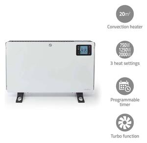 Nedis HTCO50WTW - Електрически нагревател/конвектор 750/1250/2000W/230V WT + дистанционно управление