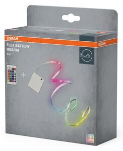 Osram - LED RGB димируема лента FLEX BATTERY 5m LED/5W/4xAA + дистанционно управление