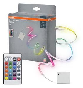 Osram - LED RGB димируема лента FLEX BATTERY 5m LED/5W/4xAA + дистанционно управление