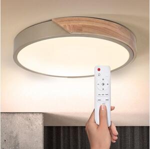 BRILAGI - LED димируемо осветително тяло PILANA LED/48W/230V дъб/бежово Ø 40 см + дистанционно управление