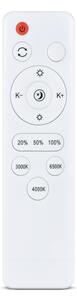 BRILAGI - димируемо LED осветително тяло PILANA LED/72W/230V дъб/бежово Ø 80 см + с дистанционно управление
