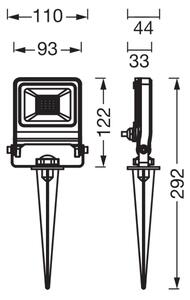Osram - LED прожектор ENDURA LED/10W/230V IP65