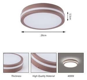 Brilagi - LED външно таванно осветително тяло BENE LED/24W/230V Ø 26 см кафяво IP54