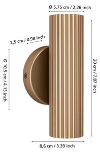 Eglo 902034 - Стенно осветително тяло PORTILLO 2xGU10/5W/230V златисто