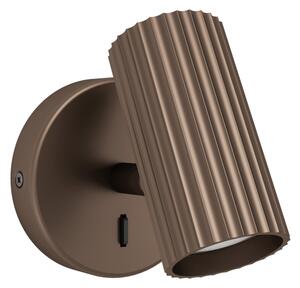 Eglo 902035 - Стенно точково осветително тяло PORTILLO 1xGU10/5W/230V кафяво