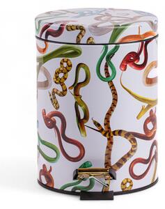 Seletti - Snakes Toiletpaper Home Dustbin Ø20,5xH27,5 Бяло/Multicolor Seletti