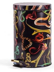 Seletti - Snakes Toiletpaper Home Dustbin Ø25xH39,5 Черно/Multicolor Seletti