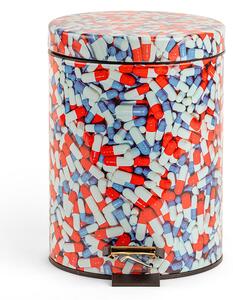 Seletti - Pills Toiletpaper Home Dustbin Ø 20,5 H. 27,5 Бяло/Червено/Синьо Seletti