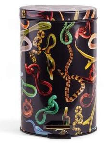 Seletti - Snakes Toiletpaper Home Dustbin Ø25xH39,5 Черно/Multicolor Seletti