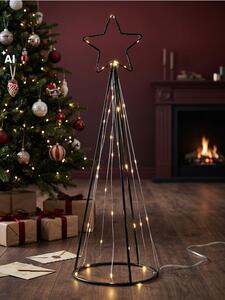 Sinsay - Коледна LED декорация във формата на елха - черeн