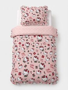 Sinsay - Празничен комплект спално бельо с волани Hello Kitty - розов
