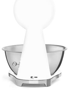 Кухненска везна Smeg KSF01WHWW, Аналогов и дигитален дисплей, До 5 кг/5 л, ТАРА, LED дисплей, Противоплъзгаща се основа, Автономия до 36 часа, Бял мат