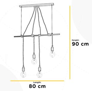 ONLI - Пендел WIRE 4xE27/15W/230V сив/бял