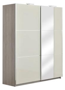 Гардероб Elegance Line 180 с огледало (нордик + пясъчен гланц)