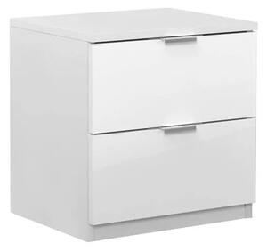 Нощно шкафче Elegance Line 2F (бял гланц)