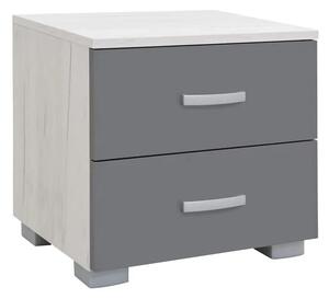 Нощно шкафче Matis 2F (снежен дъб + антрацит)