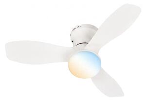 Brilo - LED Димируем таванен вентилатор PAN LED/15W/230V 3000-6500K бял+ДУ