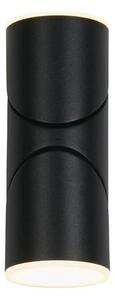 Searchlight 36180BK - LED външно стенно осветително тяло SOHO 2xLED/6W/230V IP44
