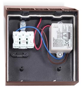 Brilagi - LED външно стенно осветително тяло RIANO LED/8W/230V кафяво IP65