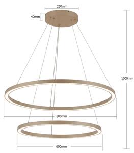 Brilagi - LED димируем полилей на кабел PORTOFINO LED/98W/230V pr. 80 cm бежов + дистанционно управление
