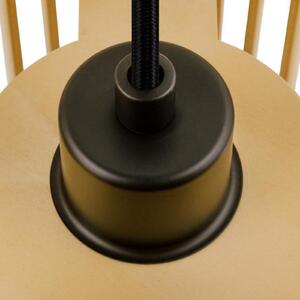 SLV висяща лампа Wud, светло дърво, Ø 25 см, Затъмняване, Дърво, Дневна/трапезария, Дървесина