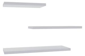 Комплект от 3 стенни рафта Leila Pako Pako World White 40x14x2 cm