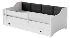 Детско легло Eryk 160 x 80 с чекмедже и цветни панели (графит)