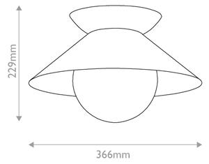 Quintiesse QN-SAUCER-FM-AB-OPAL - Таванно осветително тяло SAUCER 1xE27/40W/230V златисто