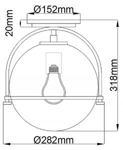 Quintiesse QN-SOMERSET-F-C-BN -Плафон SOMERSET 1xE27/60W/230V с хром