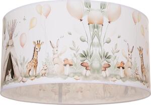 Детско таванно осветително тяло KIDS ROOM 1xE27/60W/230V Ø 40 см с животински мотив