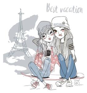 Детски таванен плафон GIRLS VIBES 1xE27/60W/230V Ø 40 см Paris