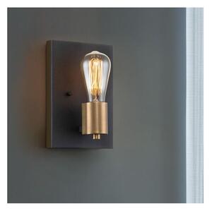 Quintiesse QN-SILAS1-DZ - Стенно осветително тяло SILAS 1xE27/60W/230V черно/златисто