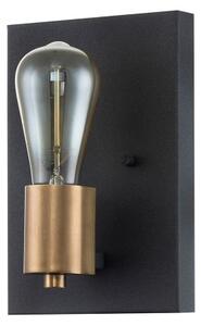 Quintiesse QN-SILAS1-DZ - Стенно осветително тяло SILAS 1xE27/60W/230V черно/златисто