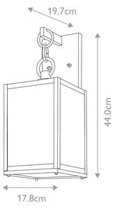 Quintiesse QN-LAHDEN2-M-WZC-Ven външна стенна лампа LAHDEN M 1xE27/60W/230V IP44 черно/златно
