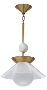Quintiesse QN-SAUCER-1P-M-AB-OPAL-Полилей на тръба SAUCER M 1xE27/40W/230V златист