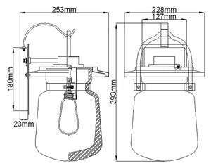 Quintiesse QN-LASALLE-M-WT Външна стенна лампа LASALLE M 1xE27/60W/230V IP44 бронзова