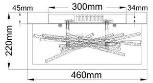 Quintiesse QN-STYX-LED-F-BG - LED плафон STYX LED/8W/230V черен/златист