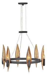Quintiesse QN-WILLOW6-CBK - Полилей на кабел WILLOW 6xE14/40W/230V златист/черен