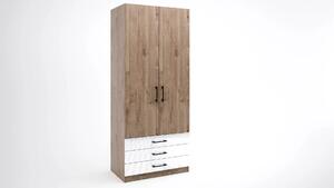 Двукрилен гардероб с чекмеджета Integra M09