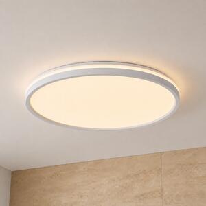 Lindby LED таванна лампа „Edmund“ на Lindby, бяла, Ø 39 см, CCT, IP44, Бял, Баня, Пластмаса, Модерен