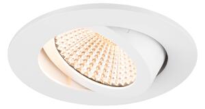 SLV LED вграден тавански прожектор New Tria, кръгъл, бял, 2700 K, 60°, Затъмняване, Бял, Коридор, Алуминий, Осветителни тела за вграждане кръгли