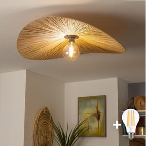 Brilagi - LED плафониера CERIA BOHO 1xE27/40W/230V Ø 80 см, рафия