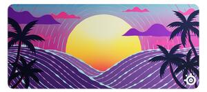 Подложка за мишка SteelSeries QcK XXL Neon Sunset, гейминг, разноцветна, 900 x 400 x 2 мм