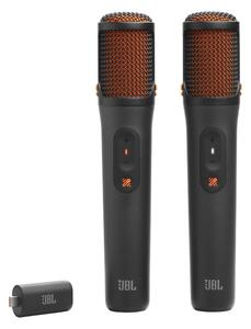 Два микрофона JBL EasySing, безжични, кардиоидни, динамични, USB-C, подсветка, до 10 часа време на работа, черни