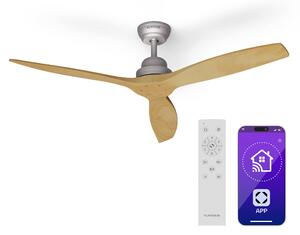Klarstein Вентилатор за таван Santa Elena Smart 52", Ø 132 cm, 10260 m³/h, перки от истинско дърво, 6 настройки на скоростта, дистанционно управление