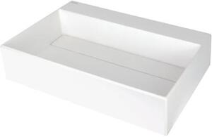 Гранитен умивалник със скрит сифон CORREO, 60х40 cm, за плот, албастър