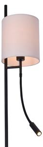 LED Лампион TOKYO 1xE27/40W/230V + LED/3W черен/бял