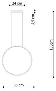 Thoro TH.221 - LED Пендел RIO LED/30W/230V CRI95 4000K Ø 55 cm златист