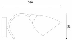 Аплик DONNA 1xE27/60W/230V патина