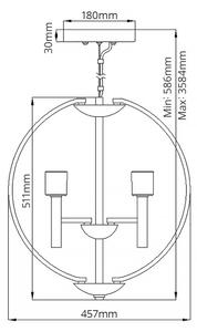 Quintiesse QN-MONDO3 - LED полилей на кабел MONDO 3xG9/3W/230V лъскав хром
